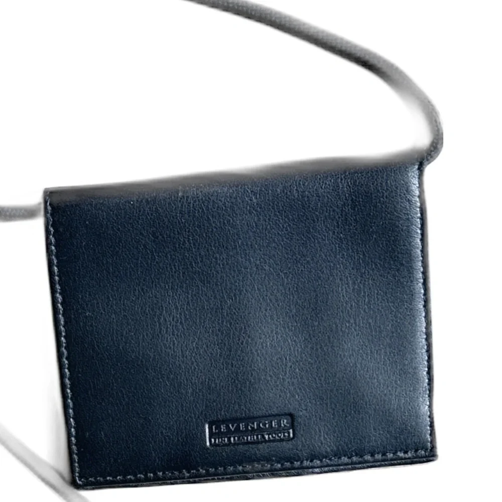 Professional Office Conference Men’s Levenger Black Card/ID Holder Organizer